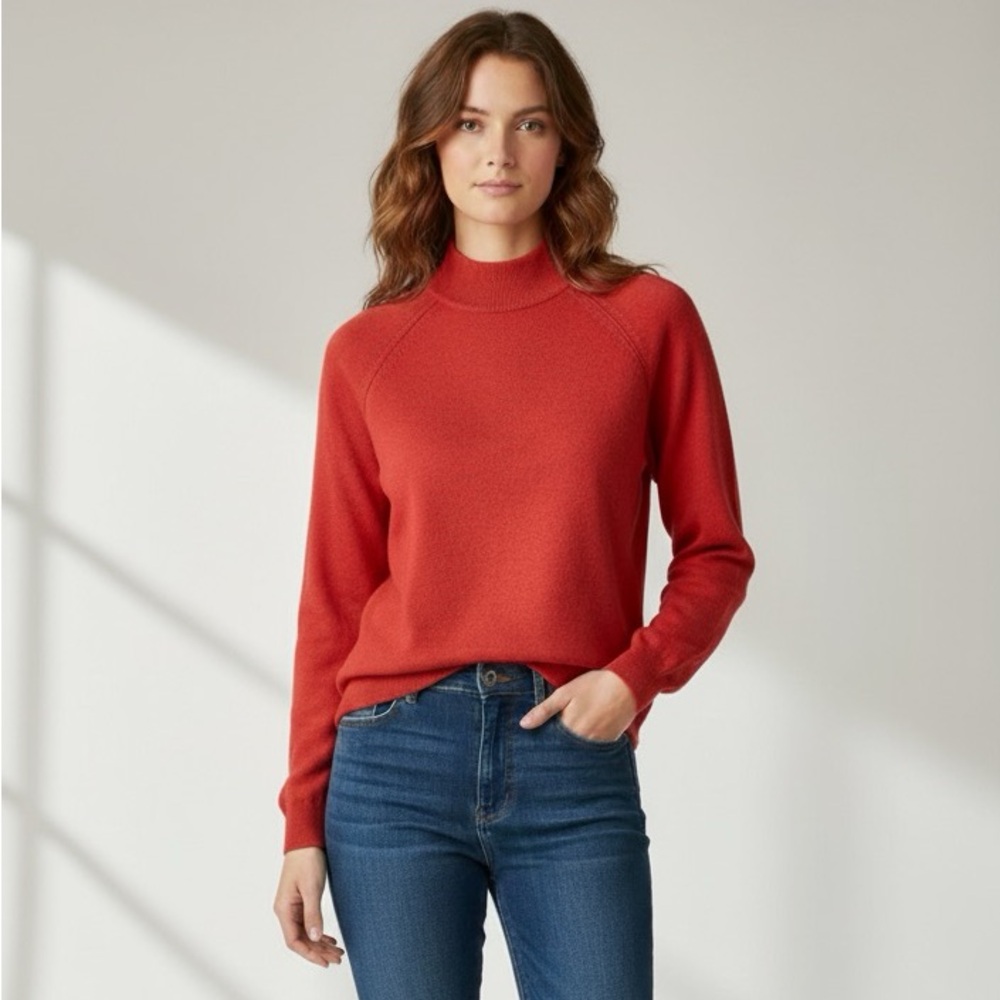 VINTAGE Designers Originals Rust Orange Knit Top